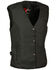 Milwaukee Leather Women's Stud & Wing Embroidered Vest , Pink/black, hi-res