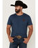 Image #2 - RANK 45® Men's Bull Shield Short Sleeve Graphic T-Shirt, Navy, hi-res