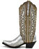 Image #3 - Dan Post Women's Eel Exotic Western Boot - Snip Toe , Silver, hi-res