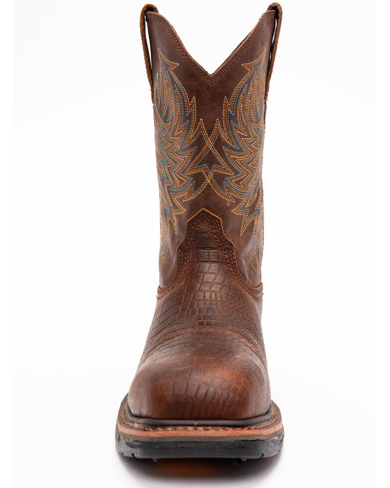 croc print flat boots