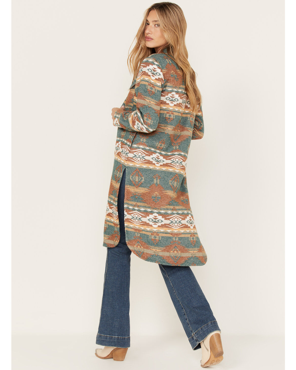 Image #4 - Shyanne Women's Southwestern Print Duster Shacket, , hi-res