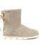 Image #2 - Superlamb Women's Argali Tied Ribbon 7.5" Suede Leather Pull On Casual Boots - Round Toe , Grey, hi-res