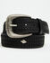 Image #1 - Cody James Men's Diamond Medallion Whipstitch Leather Belt, Black, hi-res