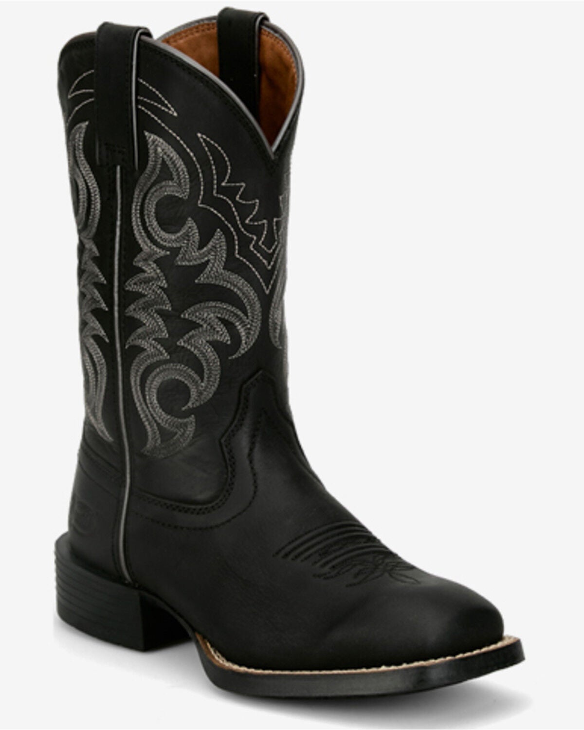 Justin Women's Stampede Della Performance Western Boots - Broad Square Toe, Black, hi-res