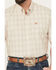 Image #3 - Cinch Men's Plaid Print Short Sleeve Button-Down Western Shirt, Oatmeal, hi-res