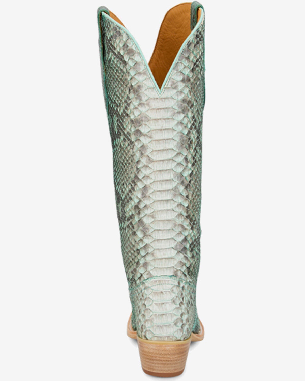 Image #5 - Tony Lama Women's Sadie Exotic Python Tall Western Boots - Snip Toe, Blue, hi-res