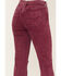 Cleo + Wolf Women's High Rise Distressed Knee Slim Stretch Straight Jeans, Purple, hi-res