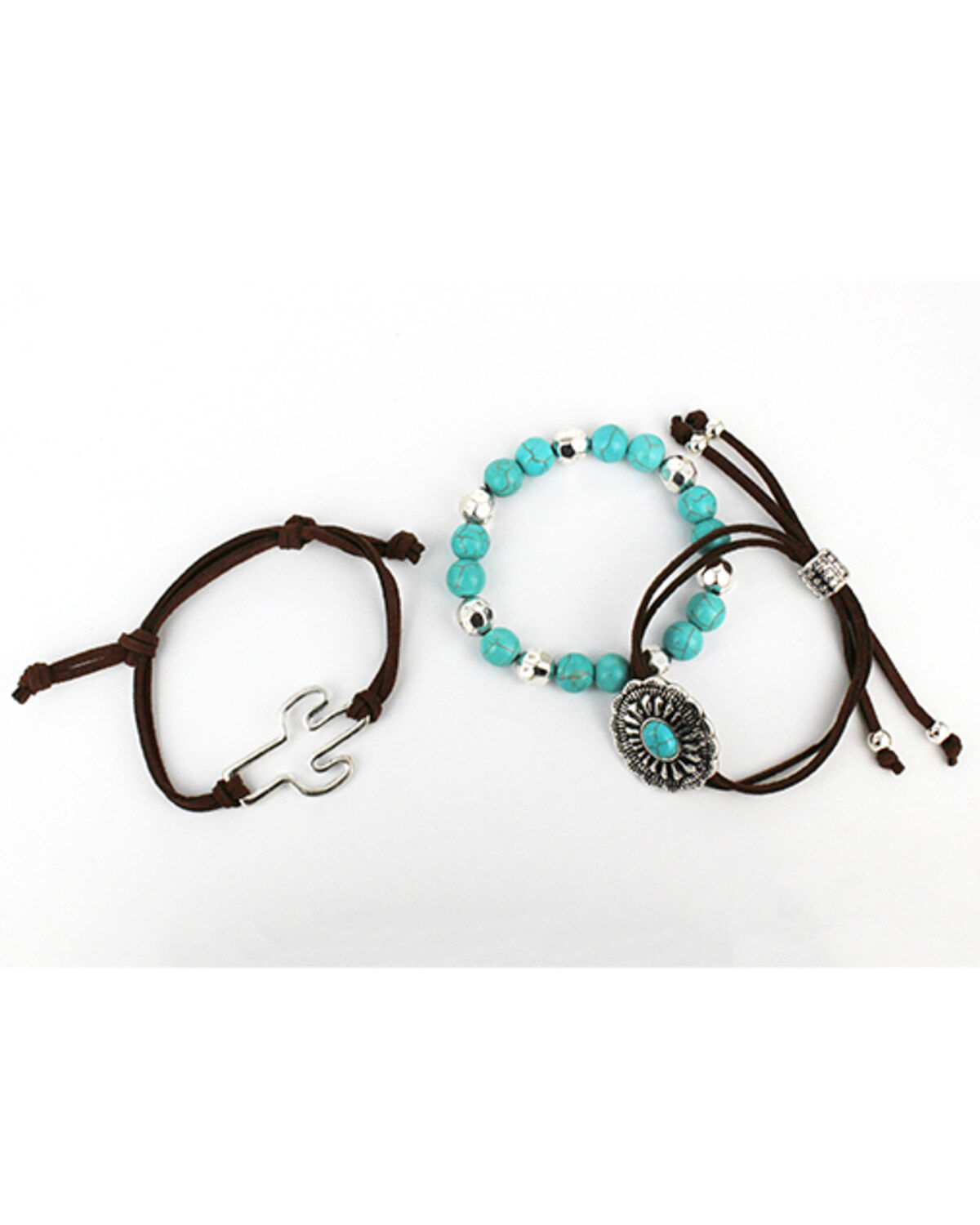Image #1 - Shyanne Women's Cactus & Turquoise Bead Bracelet, Turquoise, hi-res