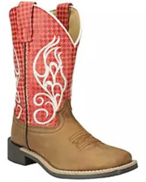 Smoky Mountain Boys' Rodeo Western Boots - Broad Square Toe , Brown, hi-res
