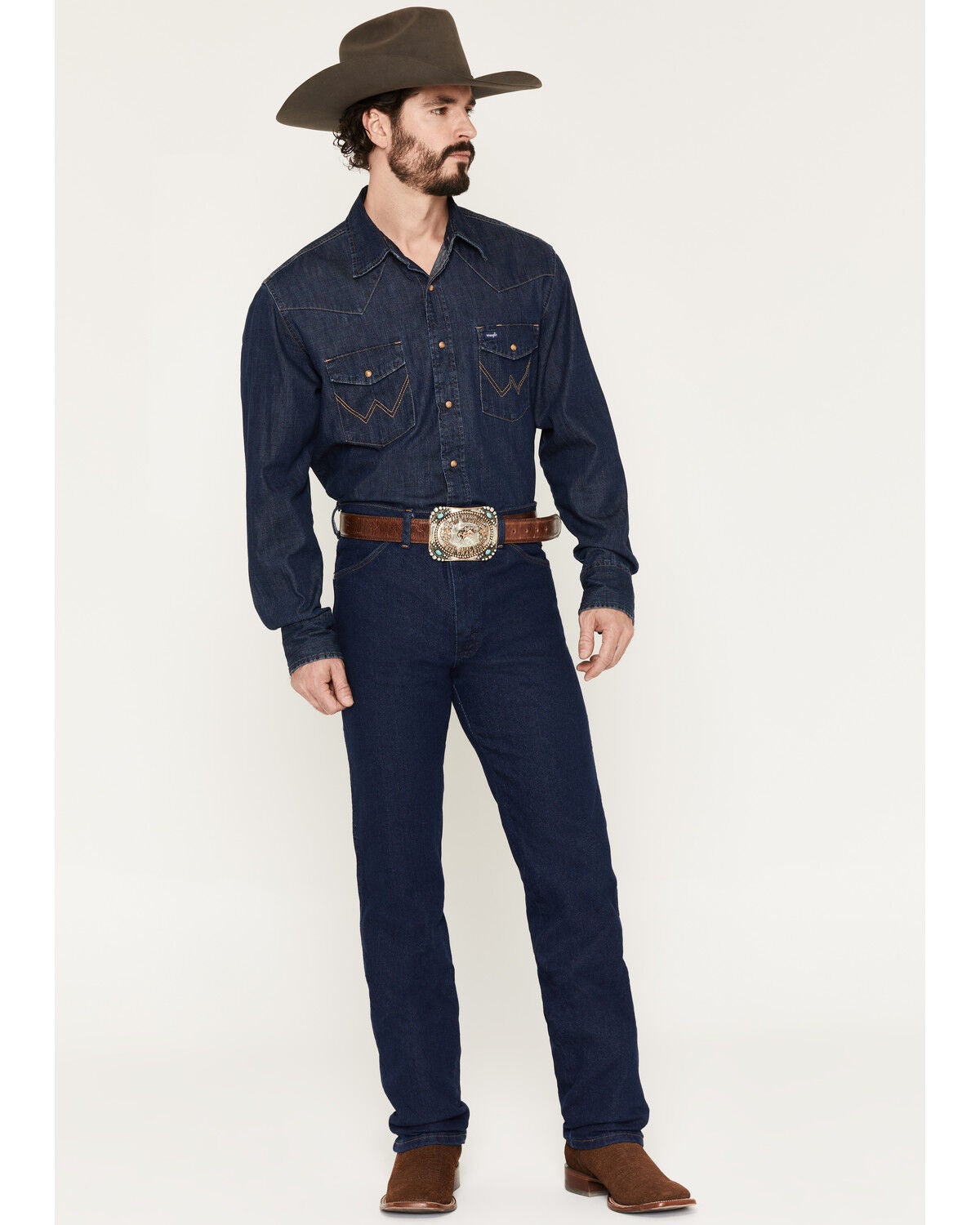 Image #1 - Wrangler Men's 937 Cowboy Cut Slim Fit Stretch Jeans, Indigo, hi-res