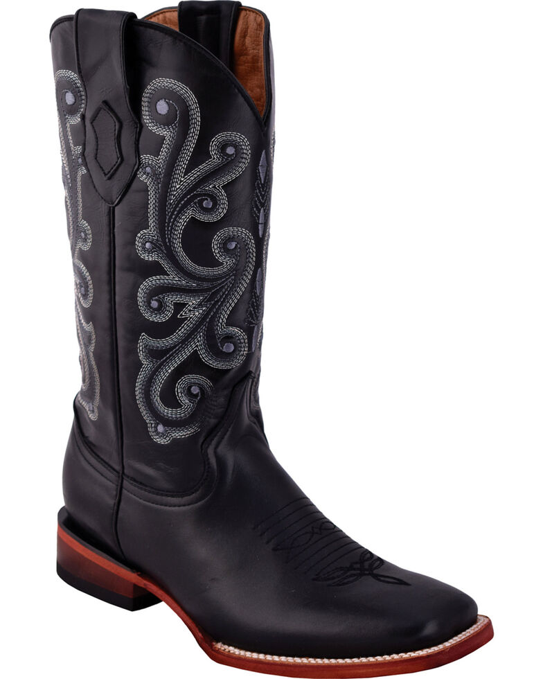 square toe calf boots