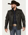 Moonshine Spirit Men's Leather Moto Jacket, Black, hi-res