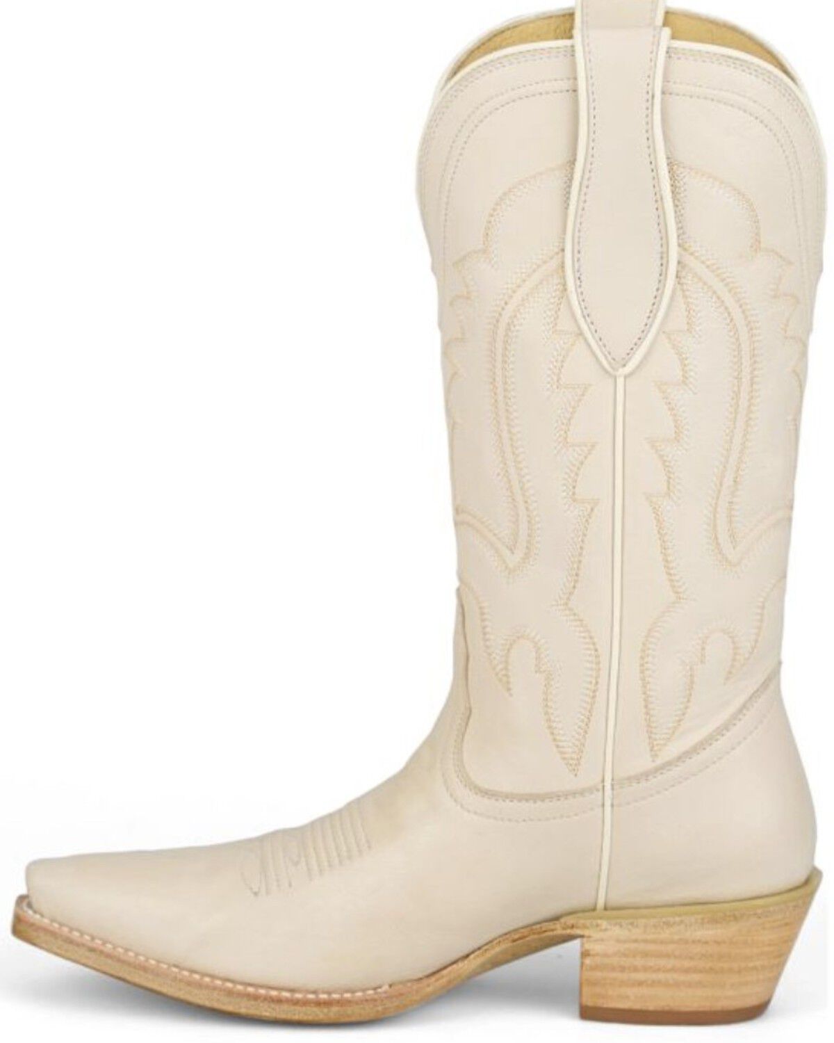 Image #3 - Tony Lama Women's Val Western Boots - Snip Toe, Cream, hi-res