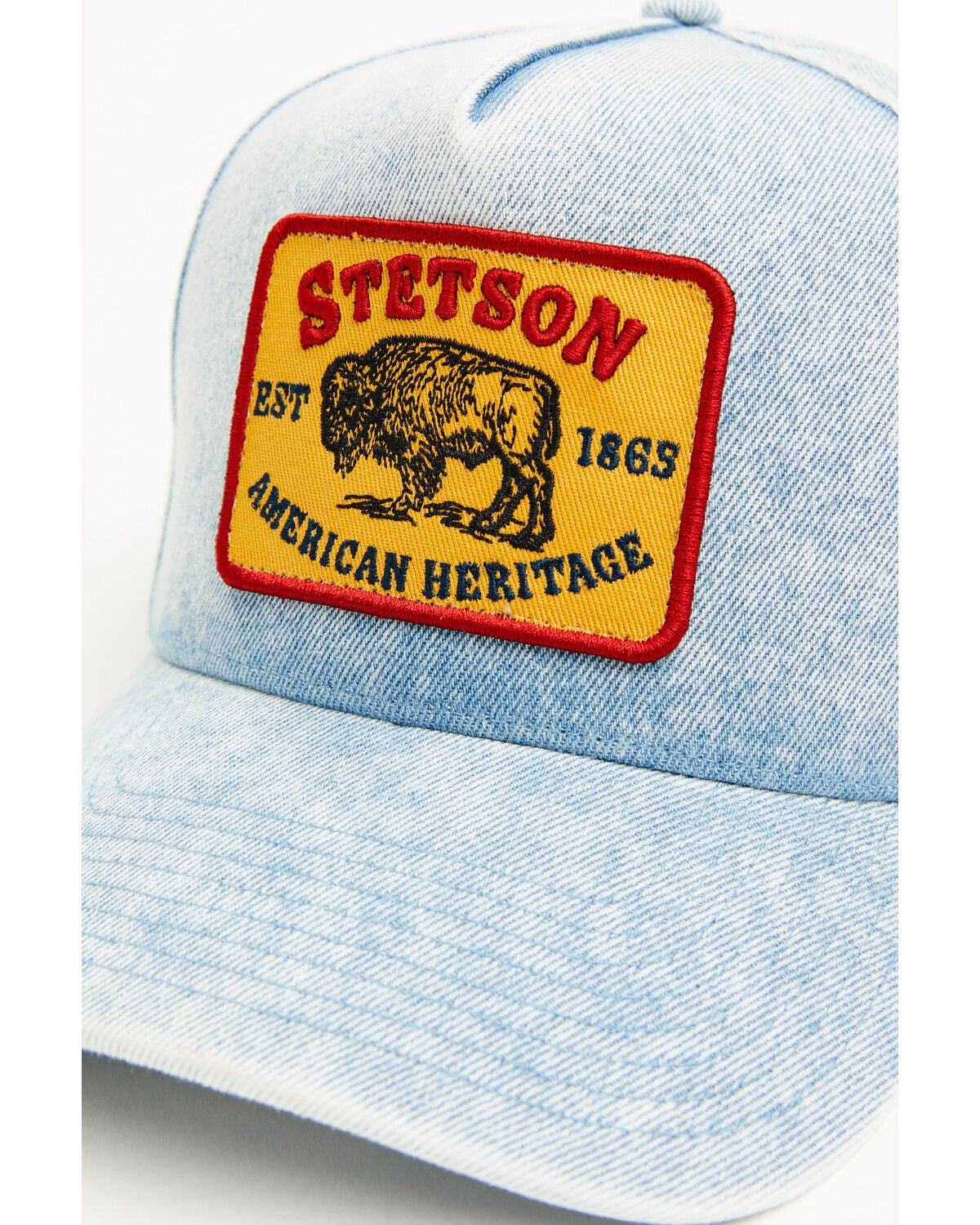 Image #2 - Stetson Men's American Heritage Ball Cap, Blue, hi-res
