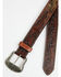Image #2 - Wrangler Men's Hair-On Embossed Leather Belt, Brown, hi-res
