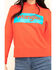 Image #4 - Wrangler Modern Women's Red High Rib Retro Sweatshirt Logo Hoodie, , hi-res