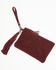 Image #2 - Shyanne Women's Avenly Floral Perforated Suede Wristlet Clutch, Cherry, hi-res
