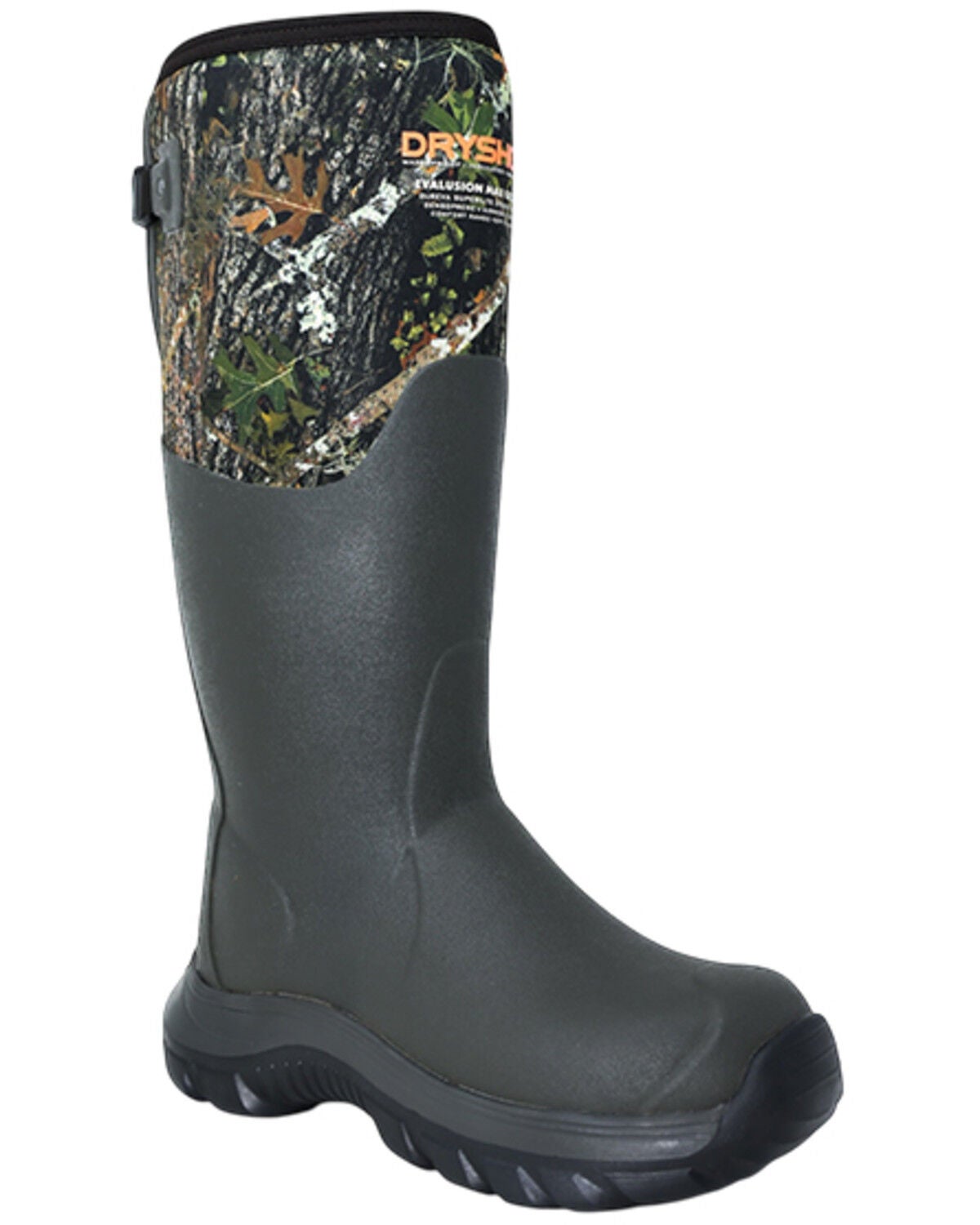Dryshod Men's Evalusion Hunt Max Gusset Extreme Cold Rubber Boots - Soft Toe, Camouflage, hi-res