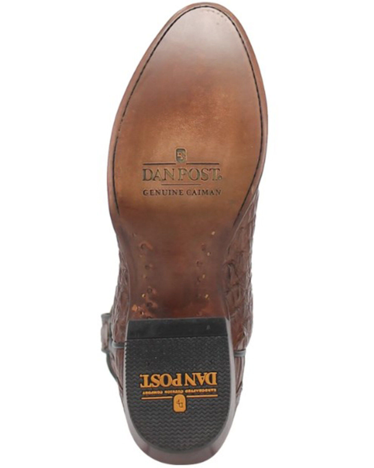 Image #7 - Dan Post Men's Socrates Caiman Exotic Western Boots - Round Toe, Medium Brown, hi-res