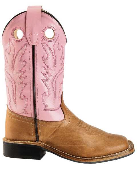 Image #2 - Old West Little Girls' Canyon Western Boots - Square Toe, , hi-res