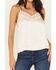 Image #3 - Shyanne Women's Lace Satin Cami, Cream, hi-res