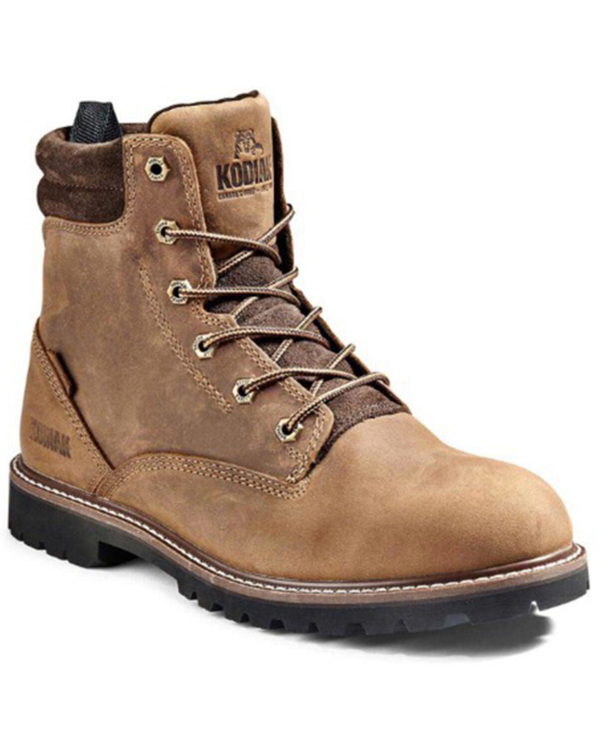 Kodiak Men's 6" McKinney Waterproof Work Boots - Soft Toe, Medium Brown, hi-res
