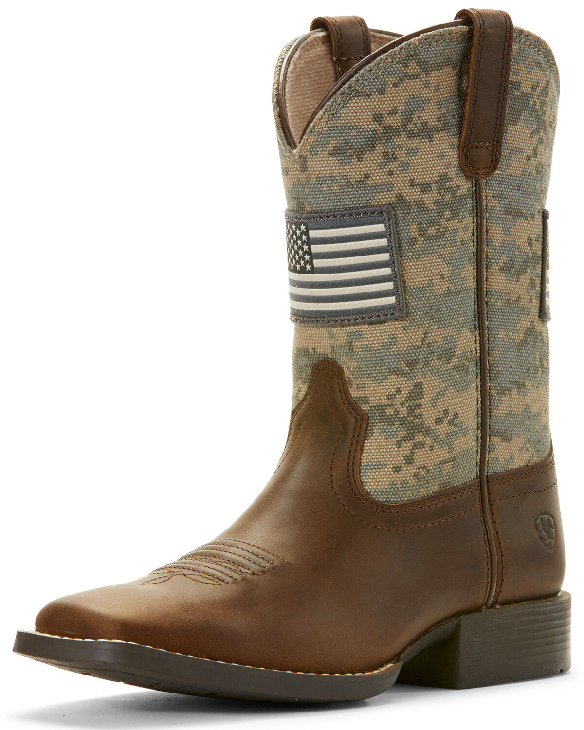 cowboy boots with flag