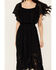 Image #3 - Beyond The Radar Women's Short Sleeve Midi Dress, Black, hi-res