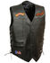 Image #1 - Milwaukee Leather Men's Side Lace "Live to Ride" Patch Vest - 4X, Black, hi-res