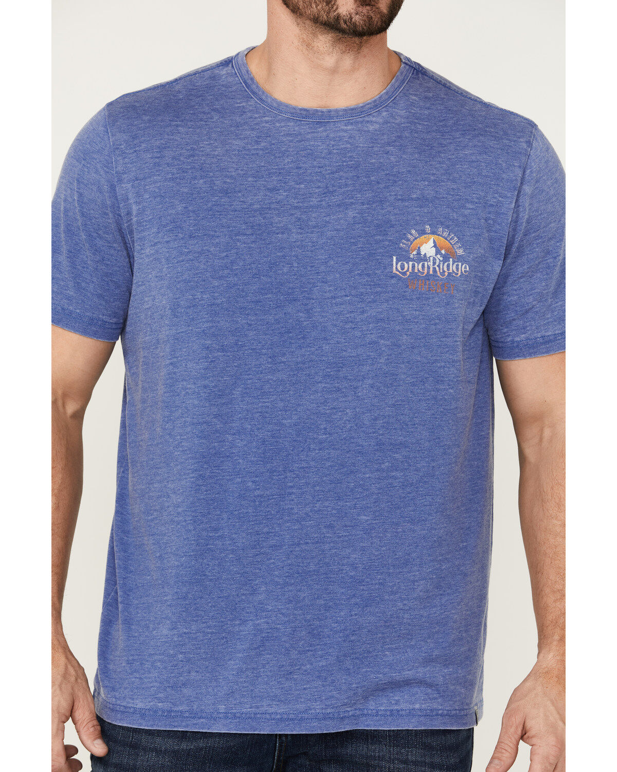 Image #3 - Flag & Anthem Men's Long Ridge Whiskey Burnout Graphic T-Shirt, Medium Blue, hi-res