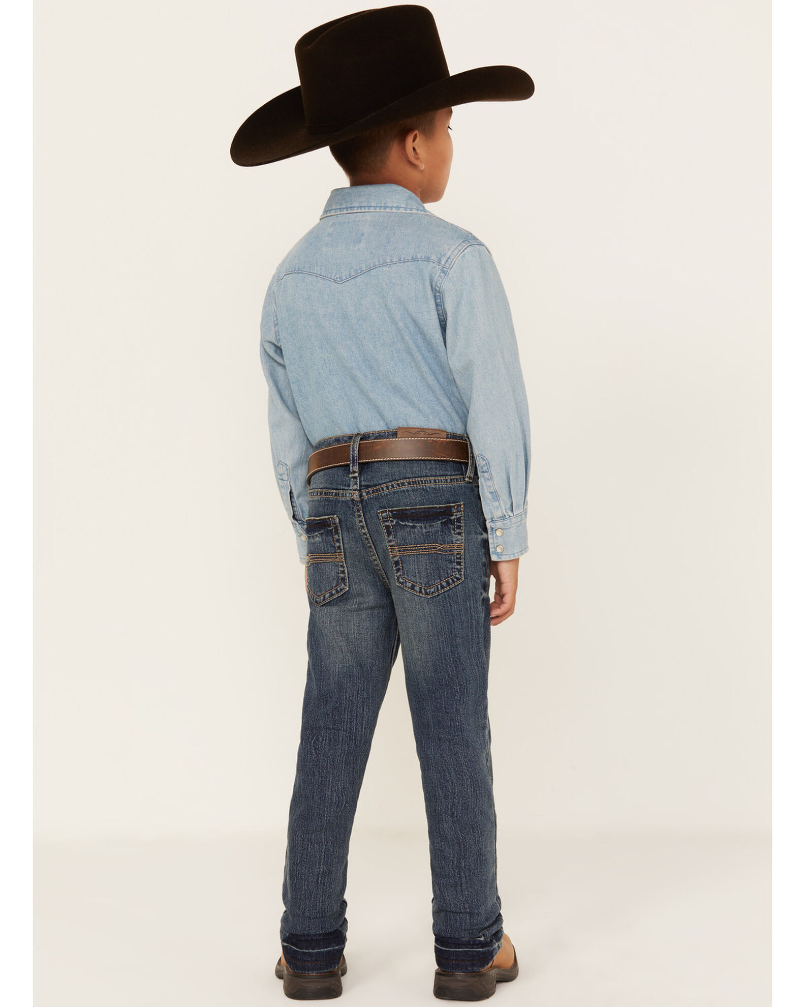 Cody James Little Boys' Blue Roan Straight Slim Jeans