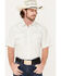 Gibson Men's Geo Fun Geo Print Snap Western Shirt , Cream, hi-res