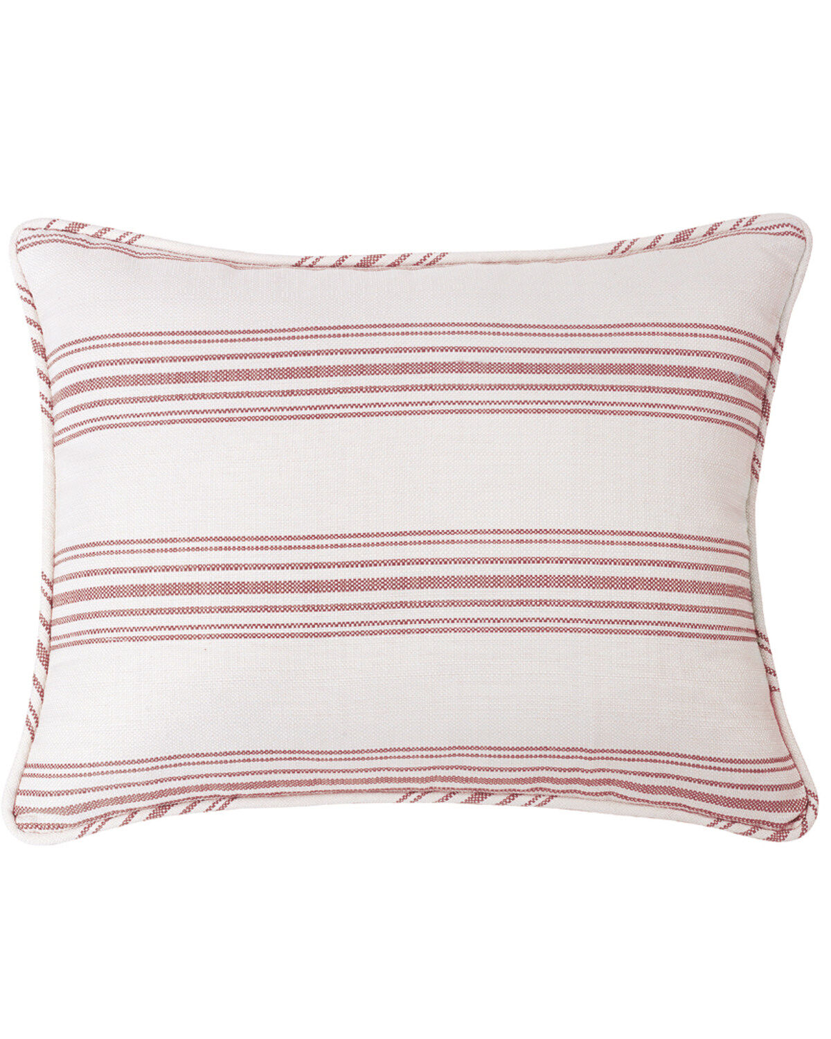 Image #1 - HiEnd Accents Prescott Striped Pillow Sham Set - 2 Piece, Red, hi-res