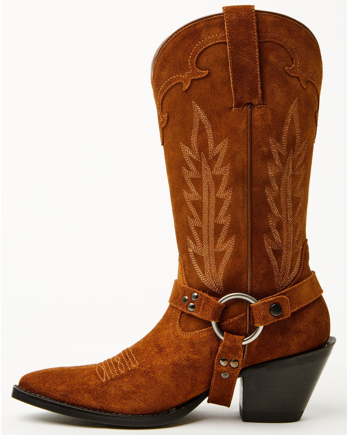 Image #3 - Idyllwind Women's Midnight Rider Suede Western Boots - Snip Toe, Cognac, hi-res