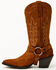 Image #3 - Idyllwind Women's Midnight Rider Suede Western Boots - Snip Toe, Cognac, hi-res