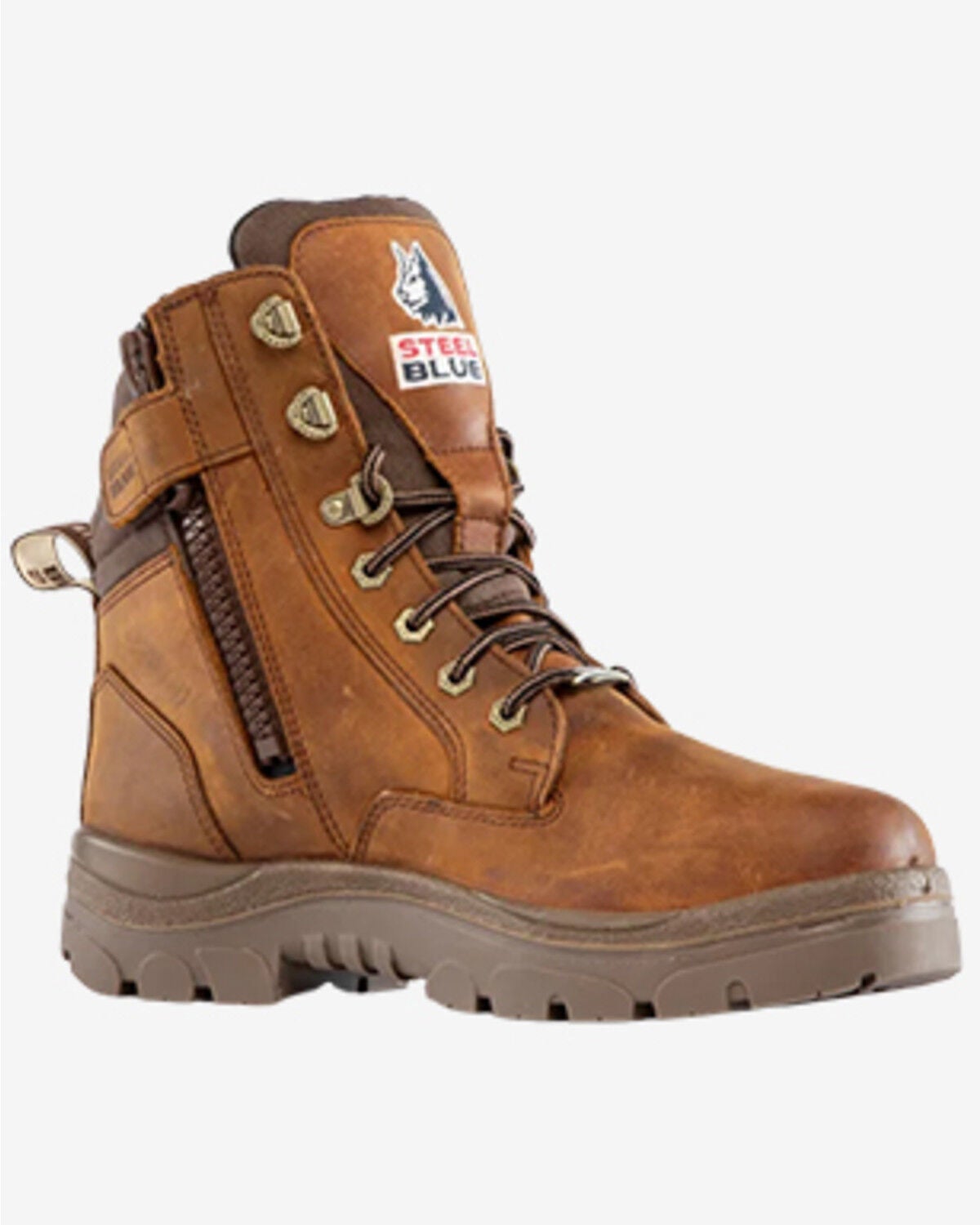 Image #1 - Steel Blue Men's 6" Southern Cross Waterproof Work Boots - Soft Toe, Brown, hi-res