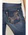 Image #2 - Shyanne Little Girls' Westend Medium Wash Horse Pocket Bootcut Stretch Denim Jeans, Medium Wash, hi-res
