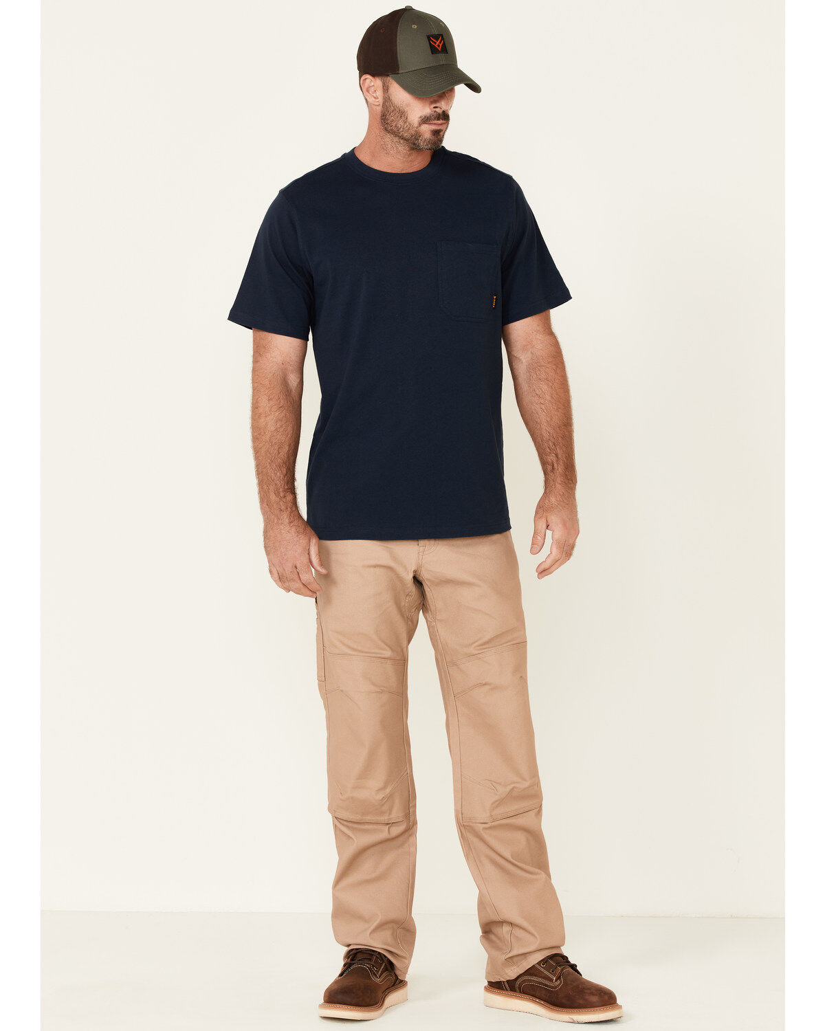 Product Name:  Hawx Men's Solid Navy Forge Short Sleeve Work Pocket T-Shirt - Tall