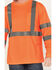 Image #3 - Hawx Men's Solid Enhanced Hi-Vis Long Sleeve Pocket Work T-Shirt - Big, Orange, hi-res
