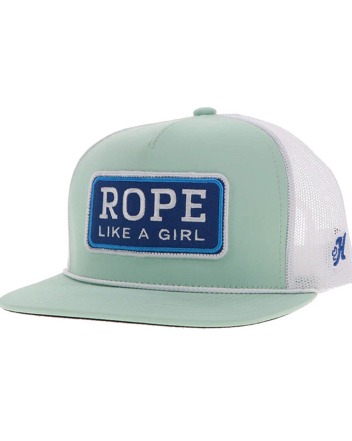 Hooey Women's Rope Like A Girl Mesh Back Trucker Cap, Mint, hi-res