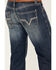 Image #2 - Rock & Roll Denim Men's Pistol Dark Vintage Wash Straight Rigid Denim Jeans, , hi-res