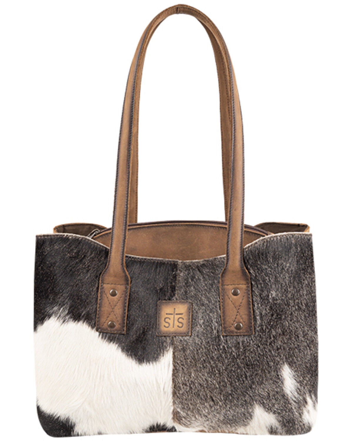 STS Ranchwear By Carroll Josie Cowhide Tote Bag, Brown, hi-res