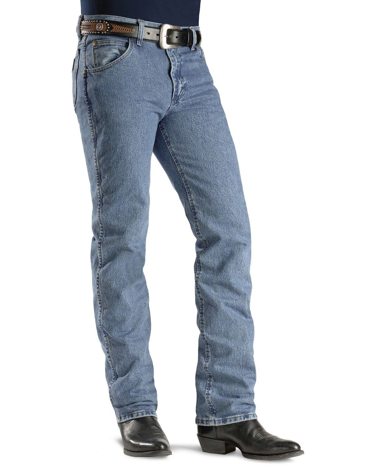 Image #2 - Wrangler Jeans - Cowboy Cut 36MWZ Slim Fit Jeans Stonewash, , hi-res