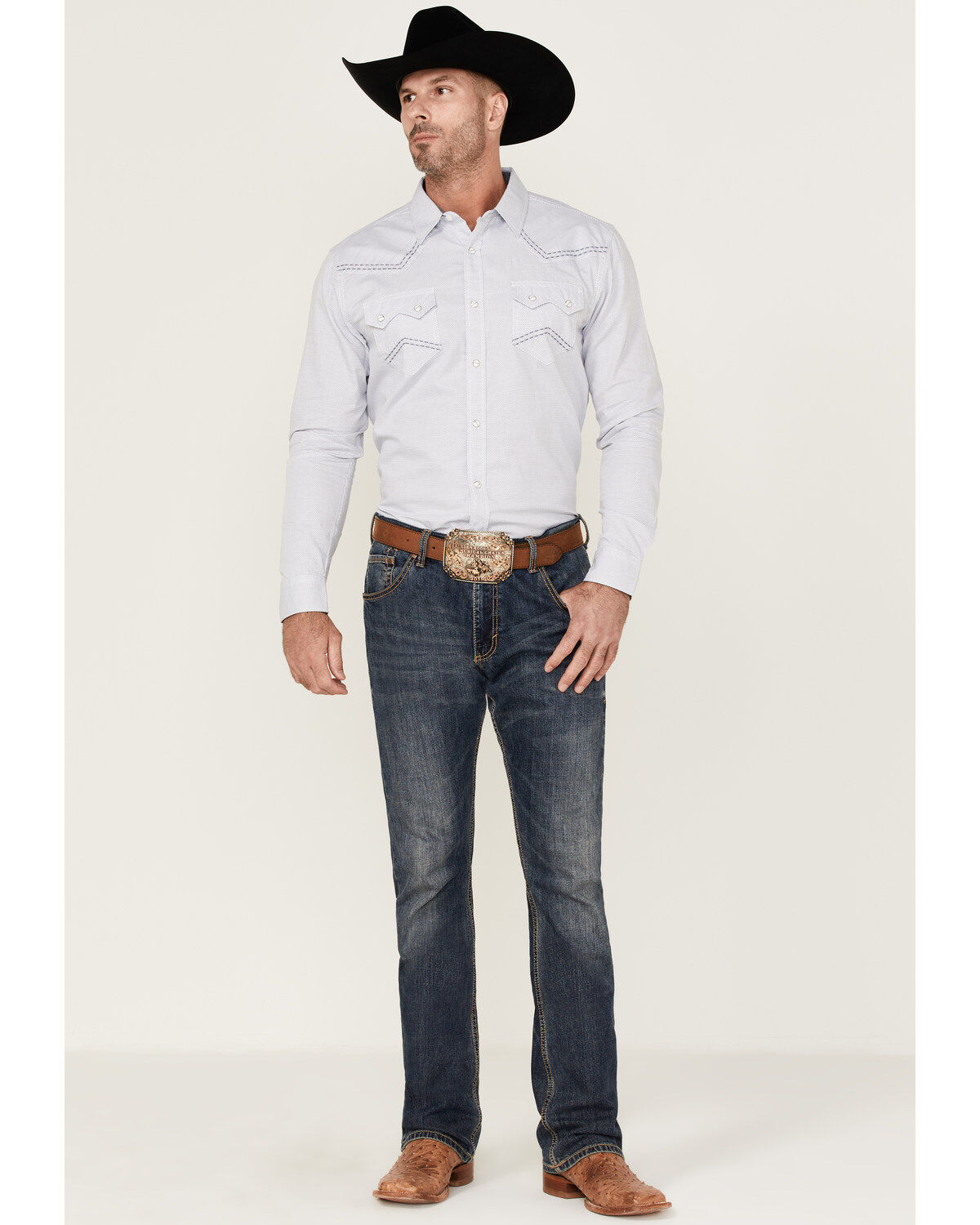 Image #2 - Cody James Men's Sand Creek Tonal Solid Long Sleeve Snap Western Shirt - Big & Tall, , hi-res