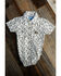 Image #1 - Cowboy Hardware Infant Boys' Cow Skull Print Short Snap Onesie, White, hi-res