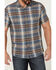 Image #3 - Pendleton Men's Linen Plaid Short Sleeve Button Down Western Shirt, Blue, hi-res
