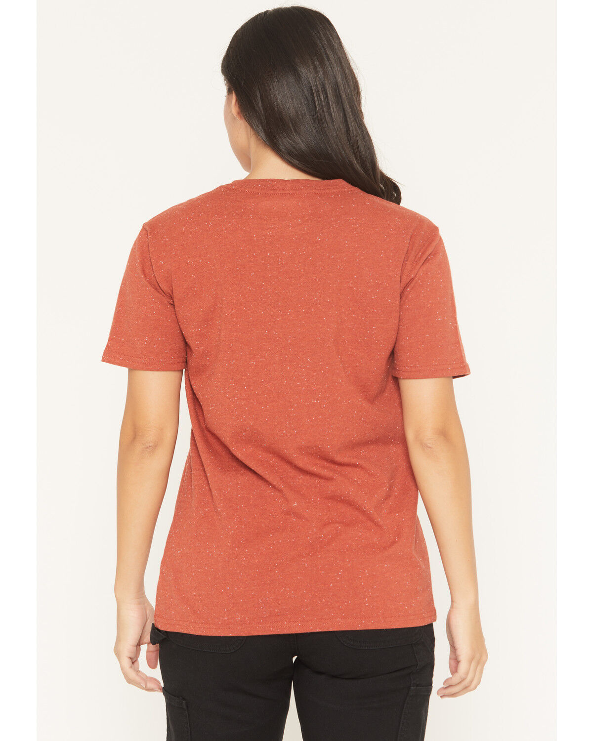 Image #4 - Carhartt Women's Loose Fit Heavyweight Short Sleeve Pocket Work Tee, Red, hi-res