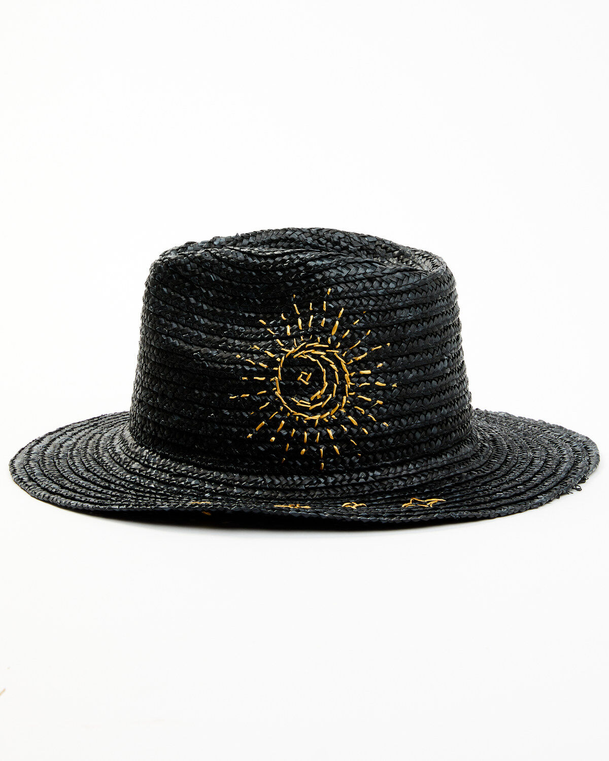Image #3 - Shyanne Women's Celestial Sunshine Straw Western Fedora, Black, hi-res