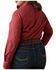 Ariat Women's Team Kirby Wrinkle Resistant Fitted Long Sleeve Button Down Stretch Western Shirt - Plus , Dark Pink, hi-res