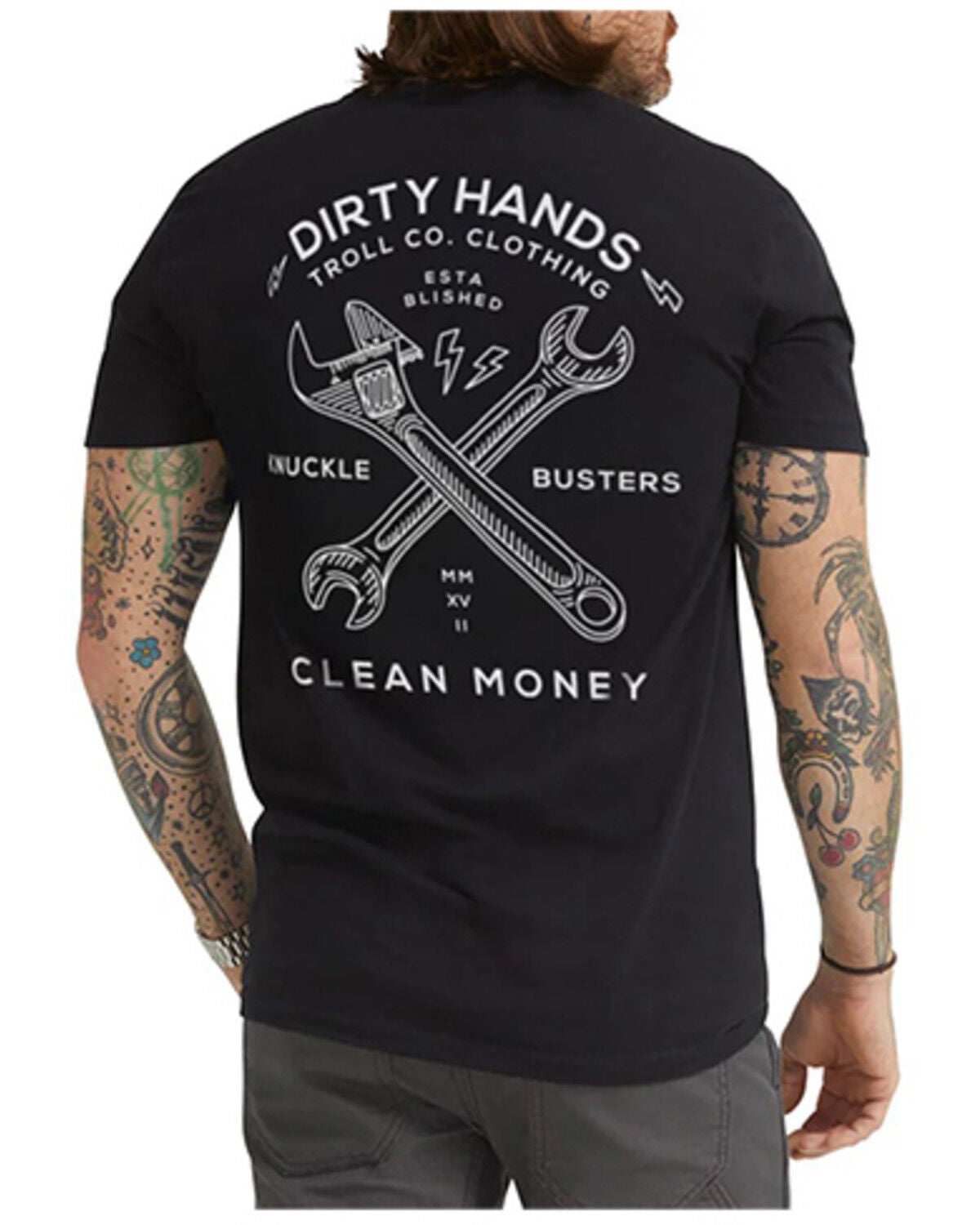Troll Co Men's Twisting Wrenches Short Sleeve Graphic T-Shirt, Black, hi-res